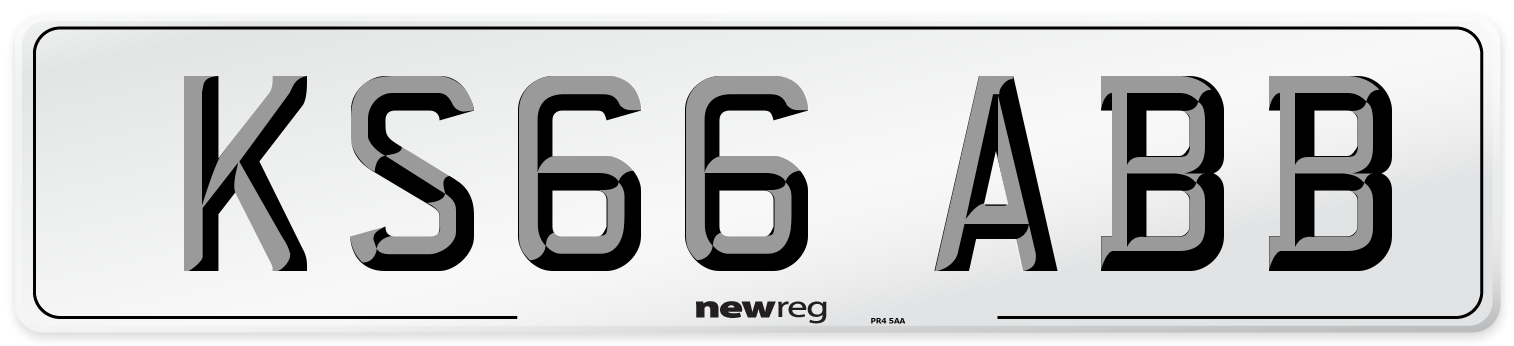 KS66 ABB Number Plate from New Reg
